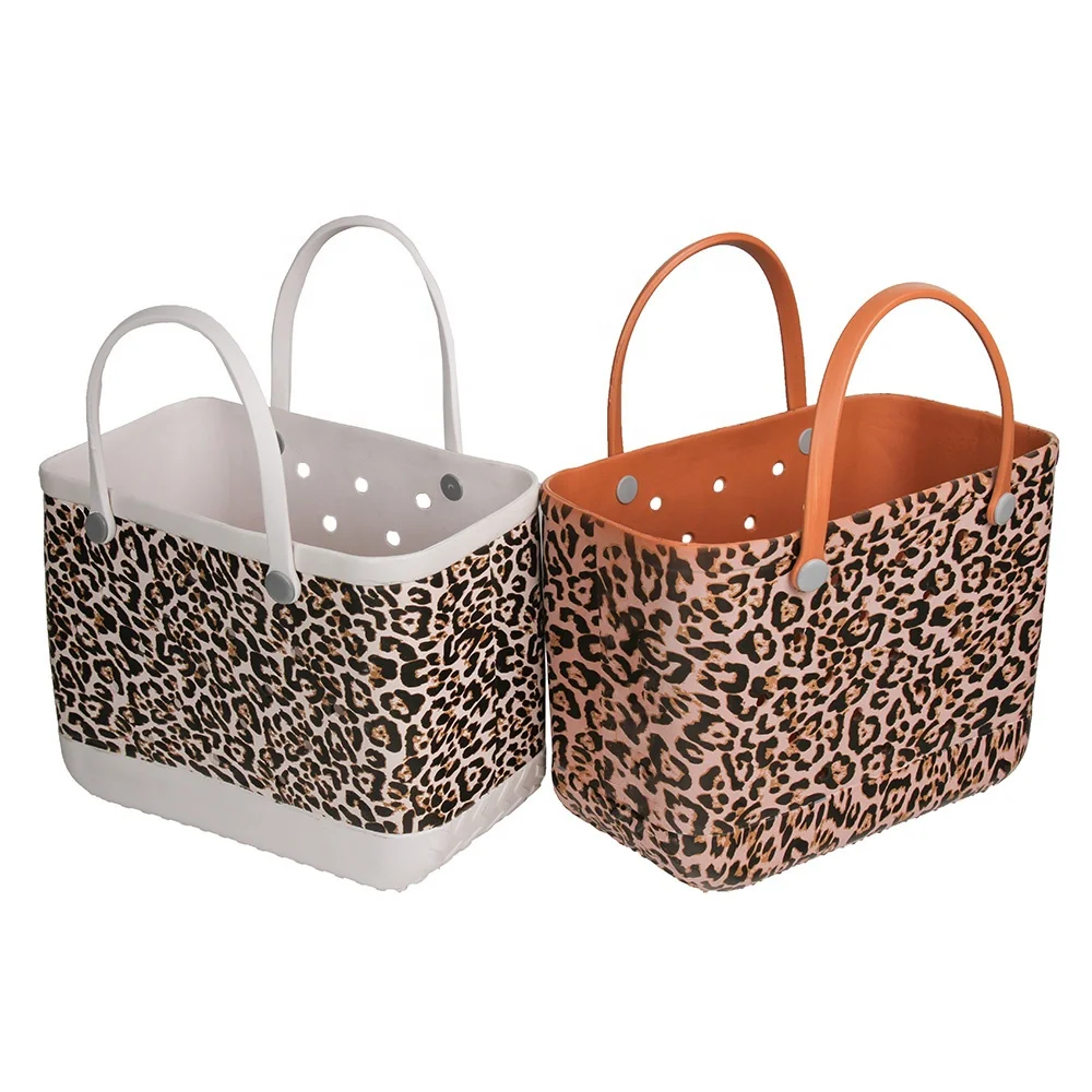 Silicone Tote Bag Waterproof, Rubber Beach Bag Holes