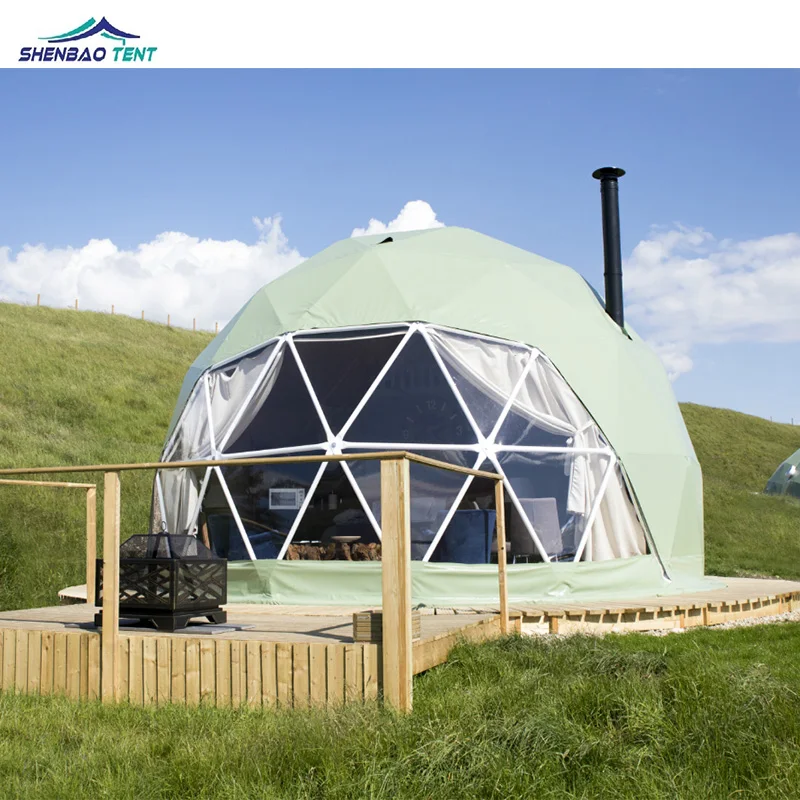 OUTSUNNY Tente de camping 2-4 personnes - tente dôme familiale