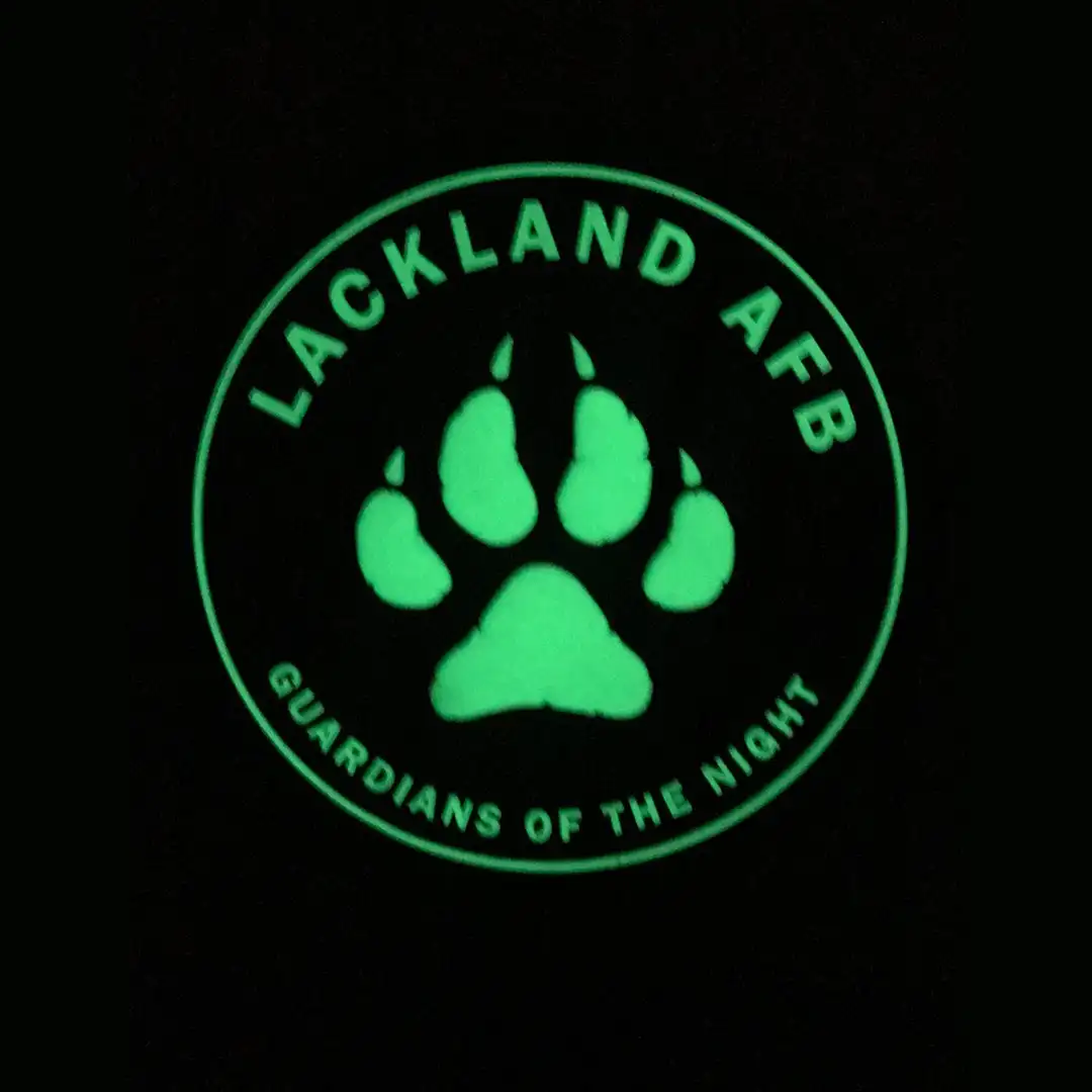Custom Glow in the Dark Personalized Industrial Barbell in Black Titan, image size:1080x1080