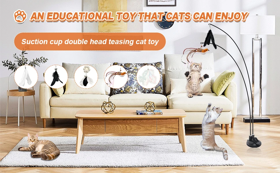 Petdom Interactive Interactive Detachable Cat Toys Cat Feather Toys