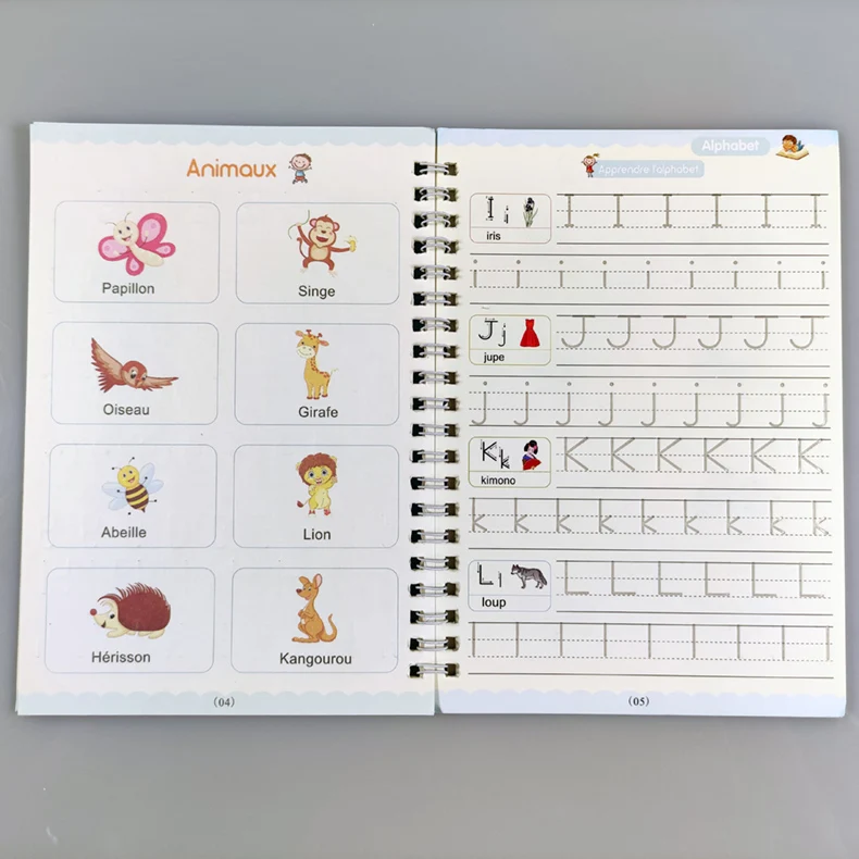 French Child Book Copybook Calligraphy Practice Educational Books Math