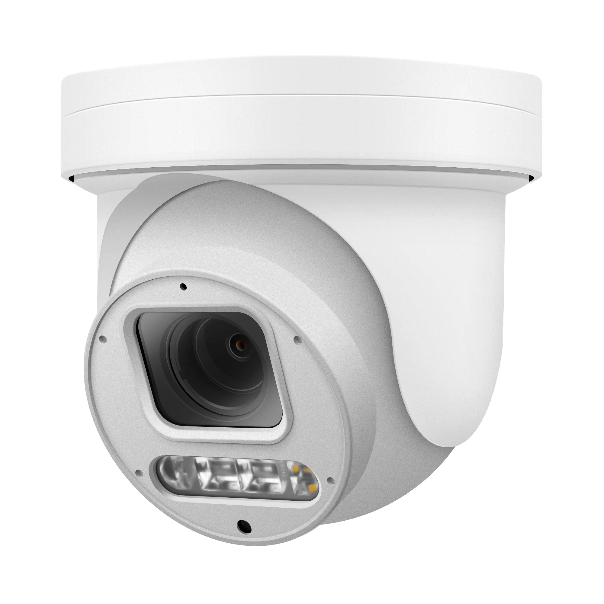 New Coming 6MP IP67 Two Way Audio SD Card Slot with Reset Key Siren and Flash Alarm 5X Zoom Dual Light IP PTZ Turret Camera