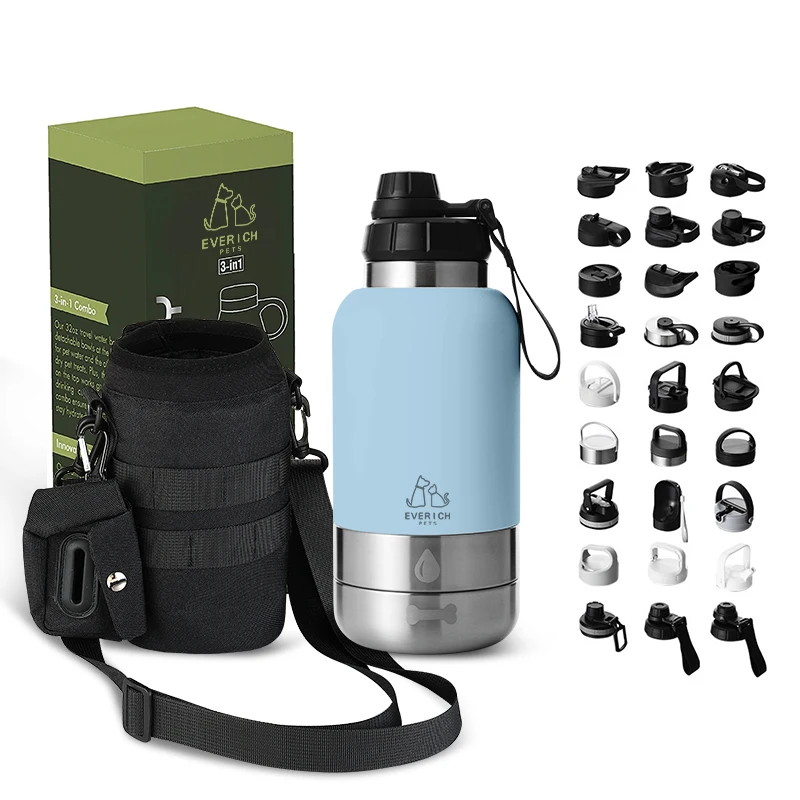 Переносная бутылка для воды с двойными стенками, 32 унции