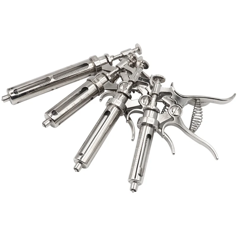 Metal Veterinary Vaccine Injector Gun Auto Syringe Poultry Injection Automatic Syringes for Sale