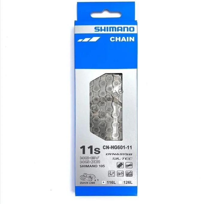 Велосипедная цепь Shimano 11 скоростей HG601 HG901 HG701 велосипедная В детали и для дорожного велосипеда 116 звеньев аксессуары