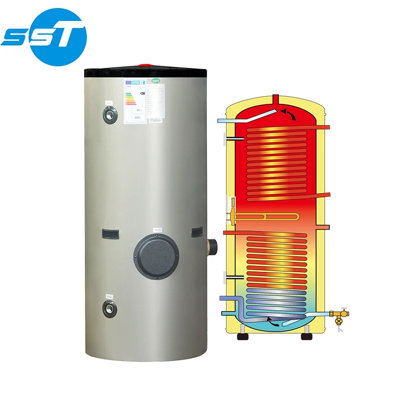 80gallon 300l Air Source Heat Pump Boilers/buffertanks Voor Warmtepompen Stainless Steel 304 Storage Water Tank