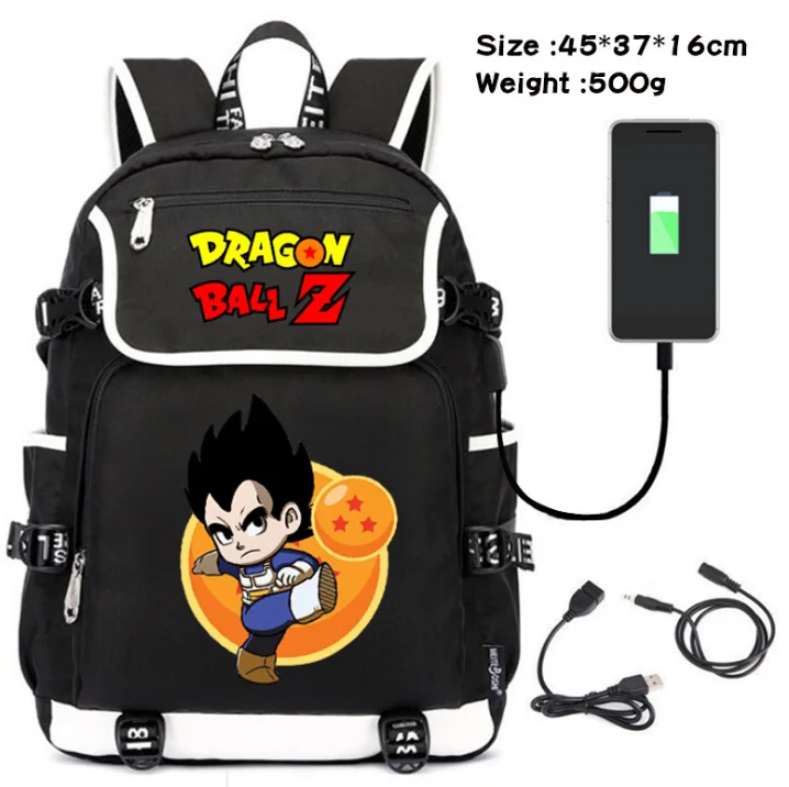 Dragon Ball Z Goku 16 inch Kids Backpack with Lunch Bag