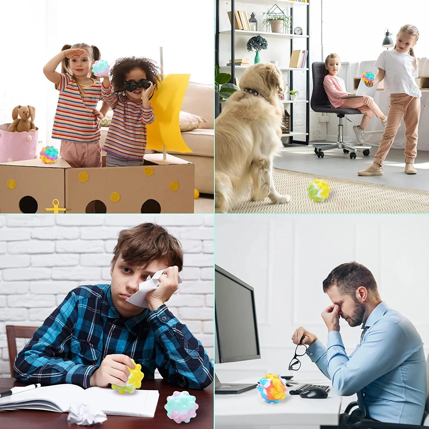 Новое поступление, силиконовая игрушка-головоломка, полиуретановый антистрессовый мяч с пузырьками, 3D антистрессовый мяч