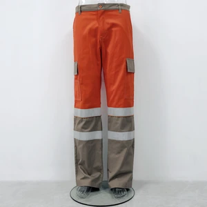 Roadway Reflective Safety Clothing Mens High Visibility Workwear Baggy Pants Worker Cargo Trousers Outdoor Hi Vis Work Pants