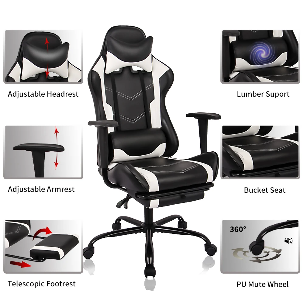 Henglin Adult Swivel Silla Gamer Economic Gamer Chair Pu Leather Gaming ...