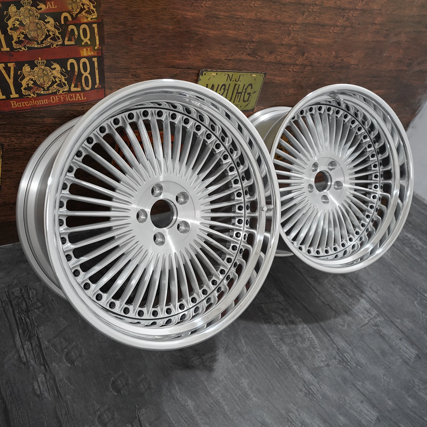 Pwc Custom Forged Rim 21x10 Front 21x11.5 After 5x120 3 Piece Forged ...