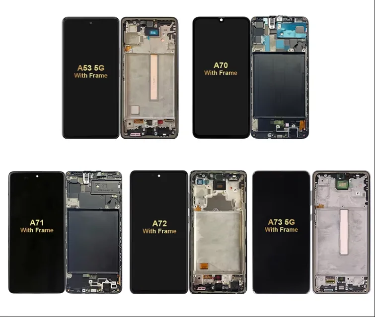 Lcd Display for Samsung Galaxy A53 A70 A71 A72 A73 Oled Display Assembly  Touch Screen Replacement