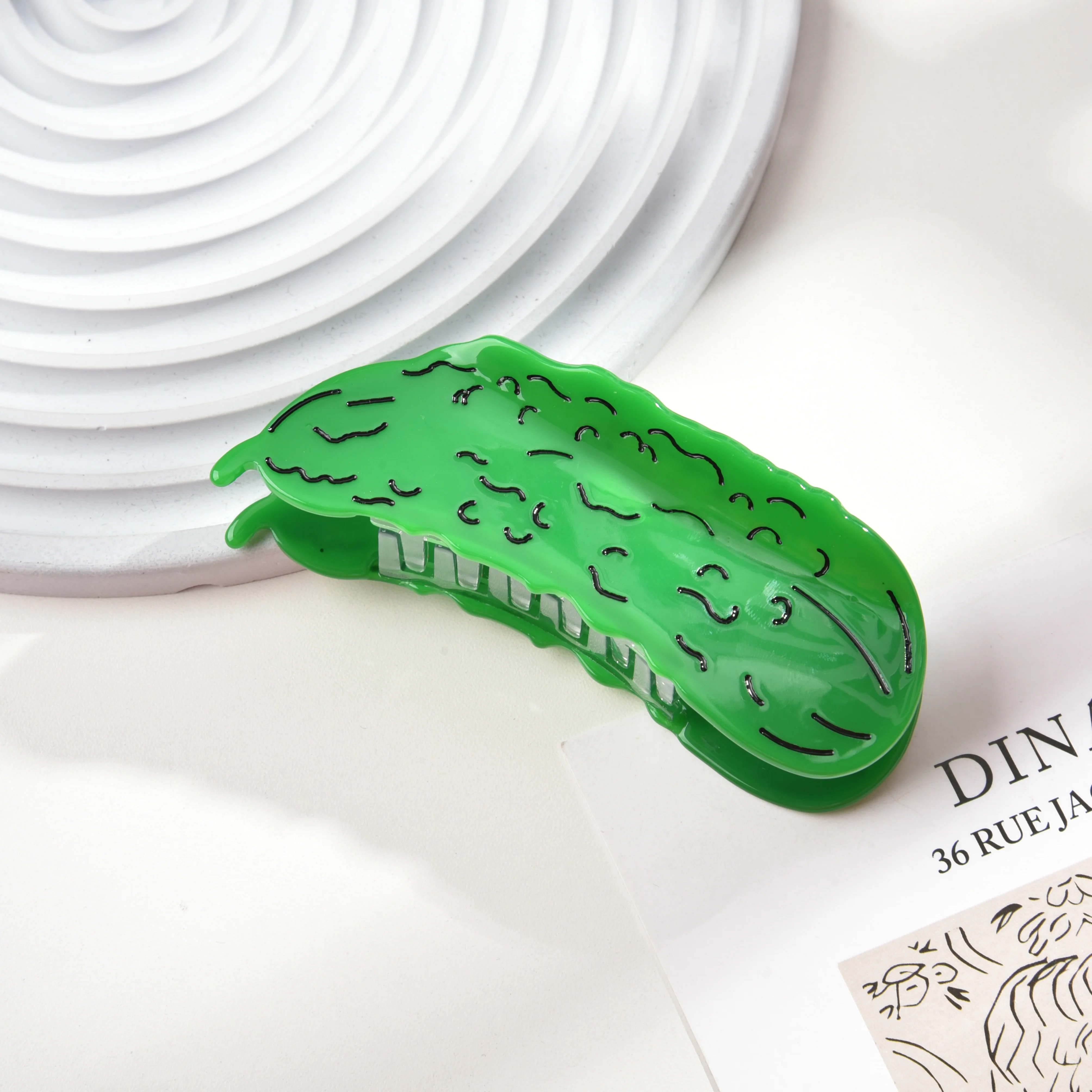 Bsci Factory Yhj Wholesale Custom Hair Accessories Vegetables Cucumber