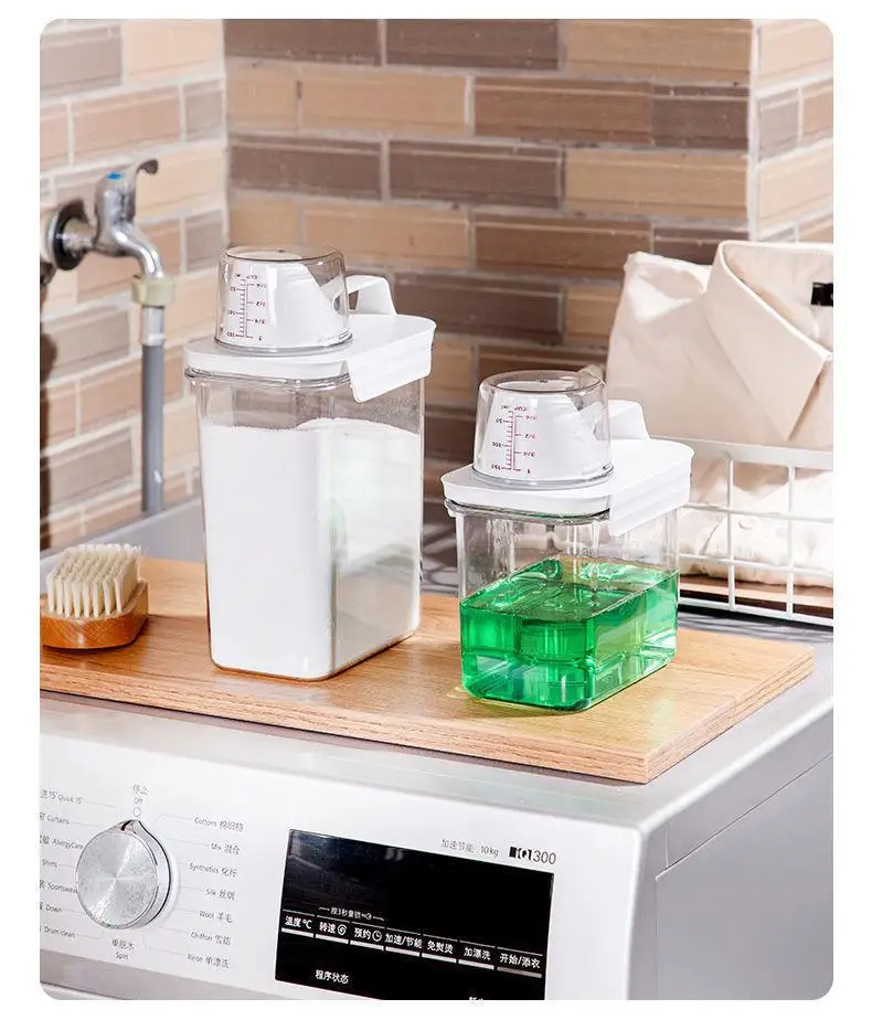 Cheap Home Kitchen Transparent Plastic Pp Food Container Rice Storage Box With Measuring Cup manufacture