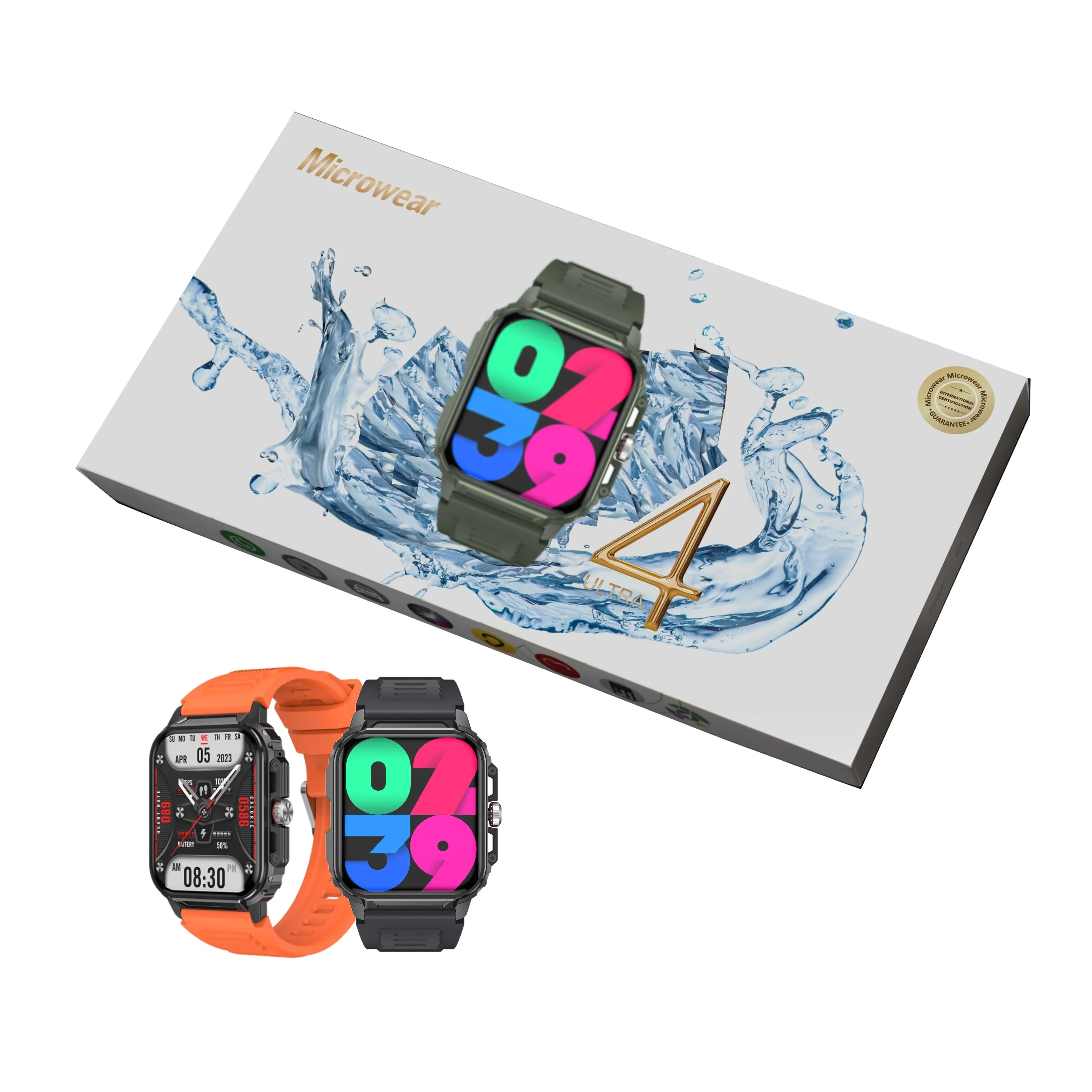 2025 U4 Smartwatch Ip68 Impermeable M Active Pro App Microwear