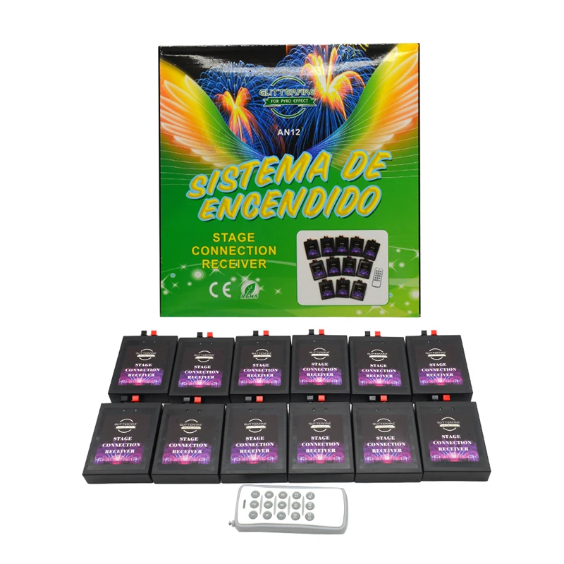 Wireless Remote Control Fireworks Firing System 12 Channel Blasting Balloon Fireworks Ignition Device Fire Control Systems