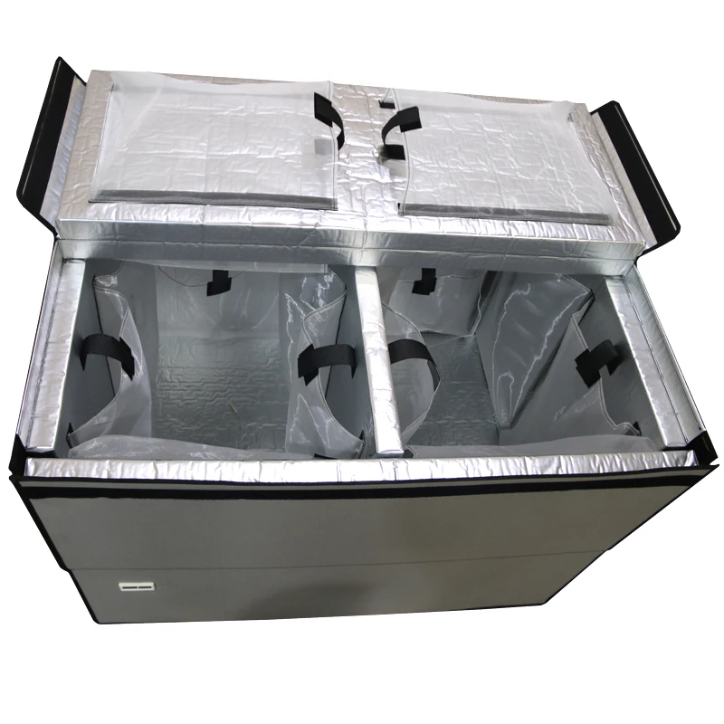 Reusable 345L Folding Cooler Bag Zipper Closure Insulated Lunch Cooler Incubator Long-Distance Cold Chain Transportation Cans