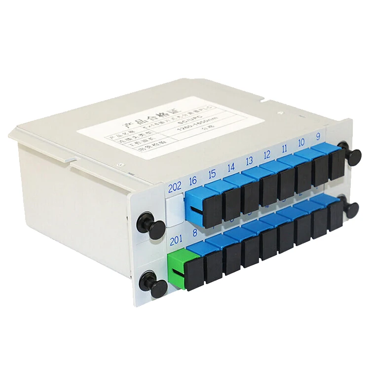 NETWORK OPTICAL PON MODULE CASSETTE 1 X 16 2 4 8 32 FIBER OPTIC MINI PLC SPLITTER CONNECTOR SCAPC SC UPC