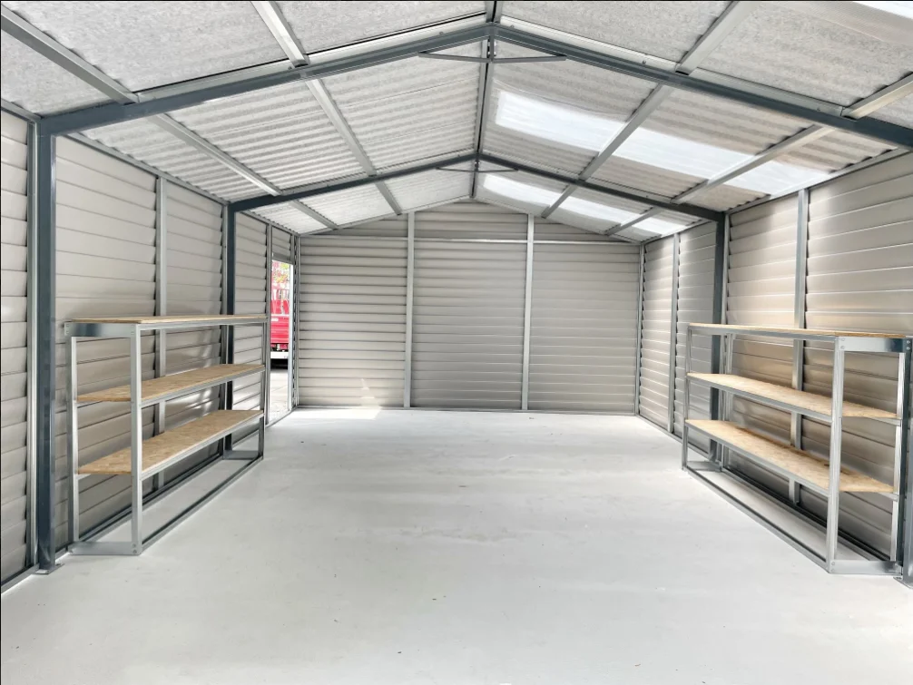 Easy Assemble Light Steel Structure Prefabricated Warehouse Metal Building Shed with Sandwich Panel Wall and Roof.