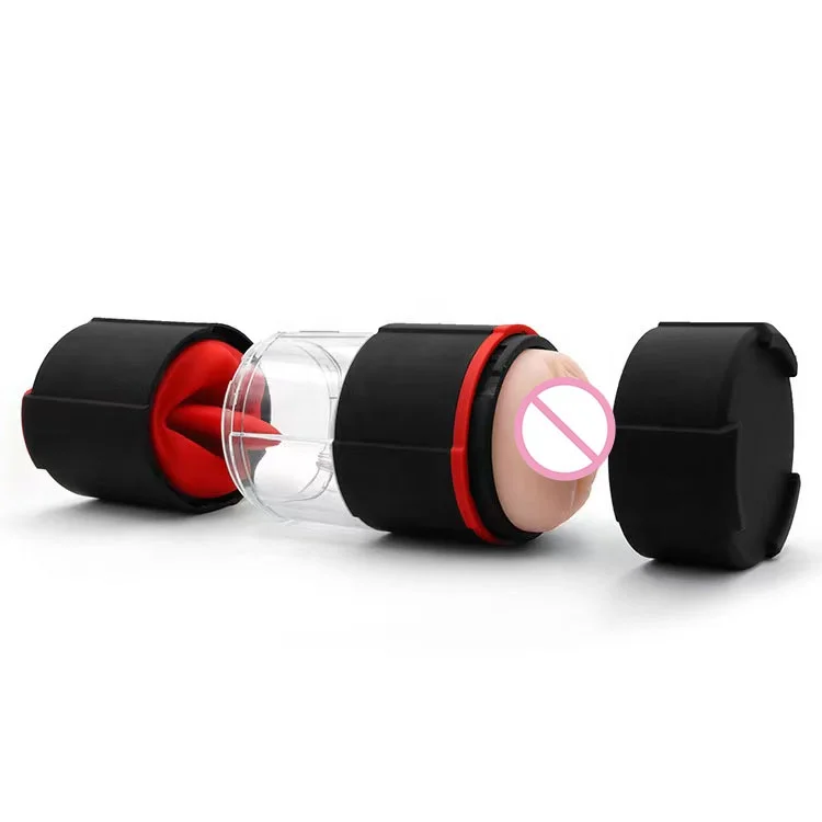 Beliebte Masturbation Tasse Vagina Sexspielzeug lecken Zunge Vibrator  Sexspielzeug Flugzeug Tasse Tasche Muschi männlich Mastur bator für Mann
