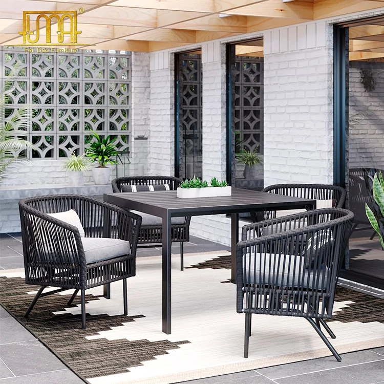 wooden patio table chairs