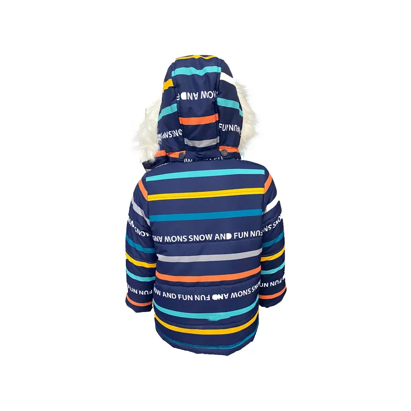 
 Высококачественная водонепроницаемая ветрозащитная детская зимняя куртка с двусторонней подкладкой для мальчиков  