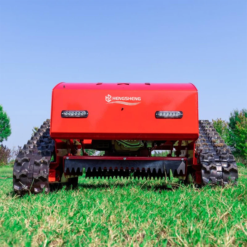 CE/EU/EPA Remote-controlled Tracked Lawn Mower Cutting Width 550mm Longxin Engine One-key Start 2.5 Acres Per Hour Robotic Mower