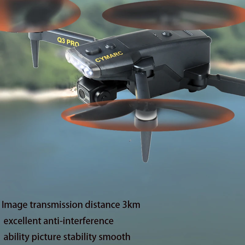 Q3 Pro Mini 2 Drone GPS Drone 4K Profesional  3-Axis Gimbal Dual Camera 5G WIFI FPV RC Quadcopter with Obstacle Avoidance Drone