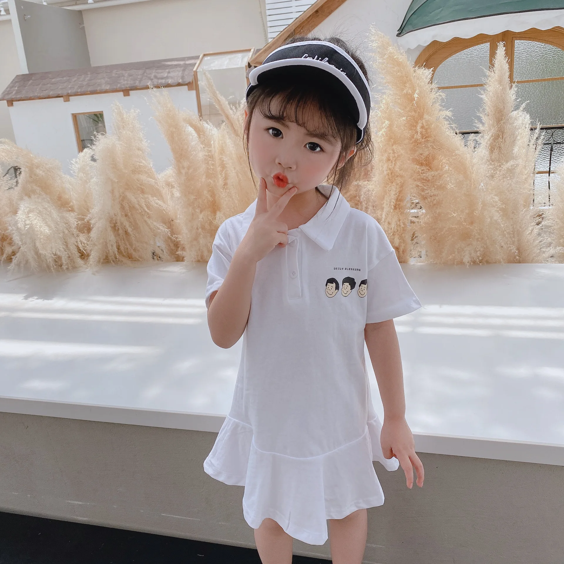 Hao Baby Summer Beautiful Girl Short sleeved New Model Polo Shirt Cute Dress Alibaba