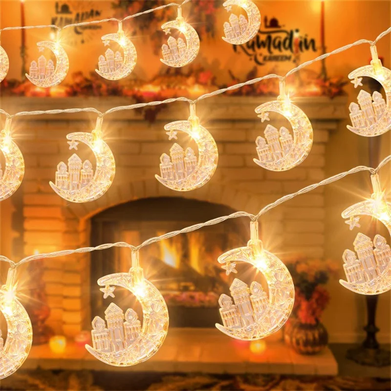 Ramadan Lantaarn Set Van 2 - Vlamloze LED Eid Mubarak Lampen Voor Feestelijke Sfeer