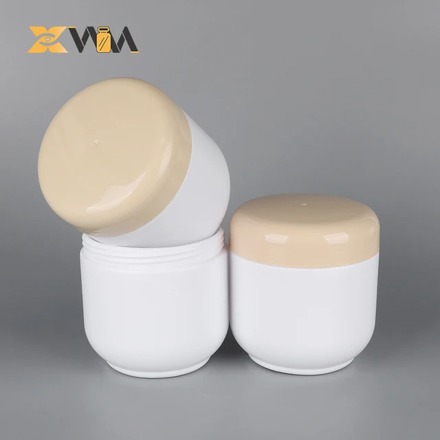 Custom HDPE Plastic 550ml Cosmetic Bottle with Hand-Pulled Gasket for Facial Masks and Skin Care Cream Featuring a Custom Label