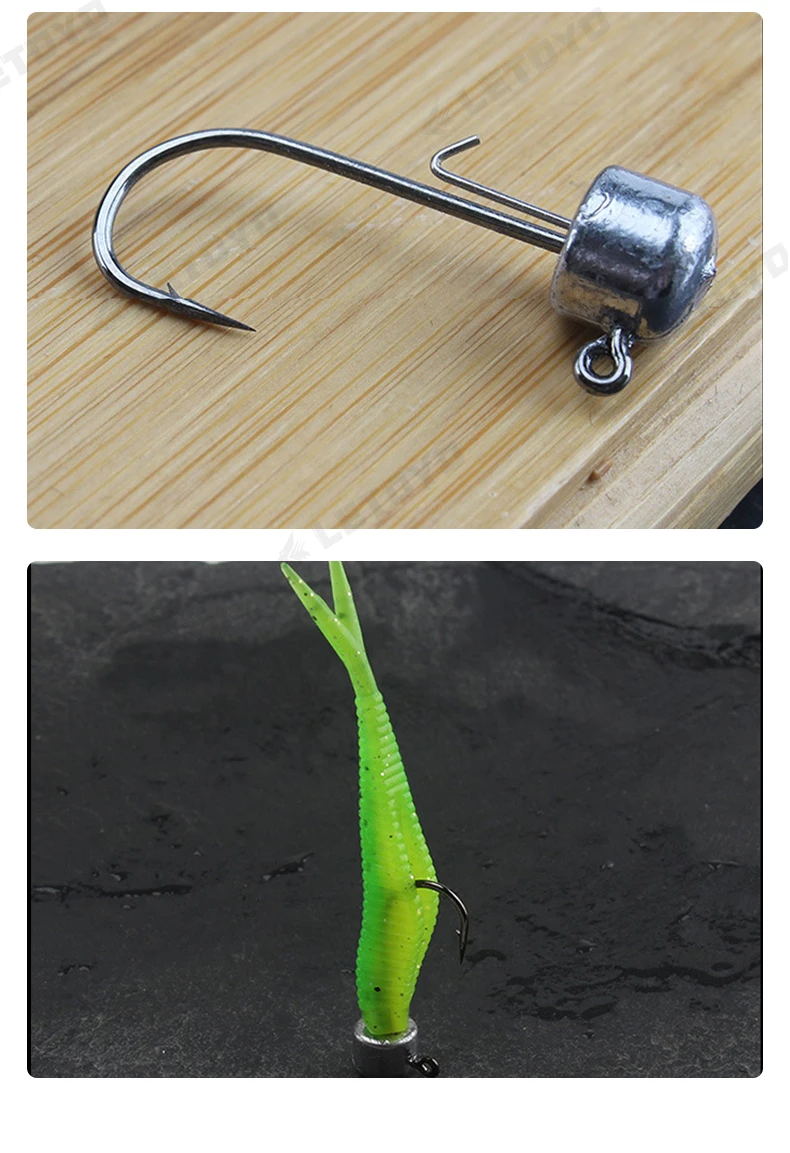New Lead Jighead Jig Hook Strengthen Anti Hanging Bottom Fishing Soft