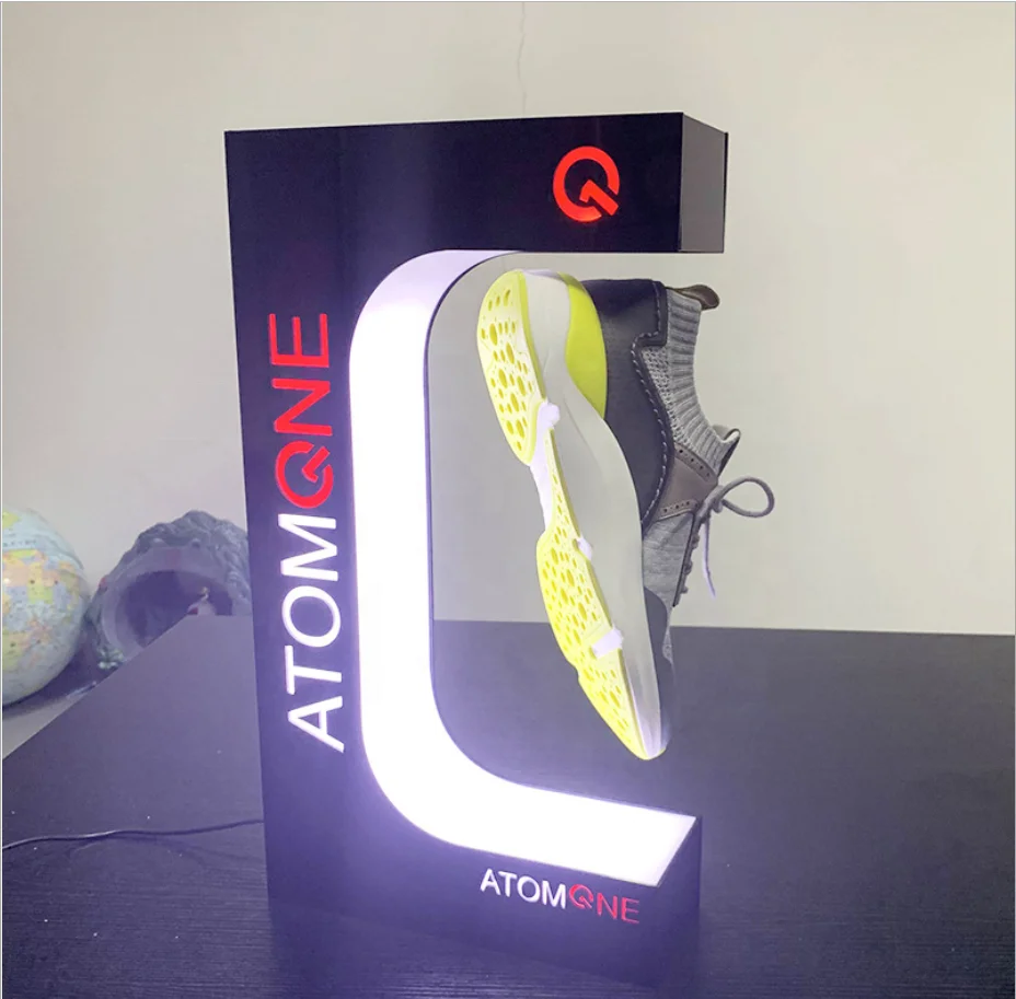 OUJIA Single Shoe Store Shop Rotating Display Stands Hanging Holder Anti Gravity Magnetic Shoe Stand