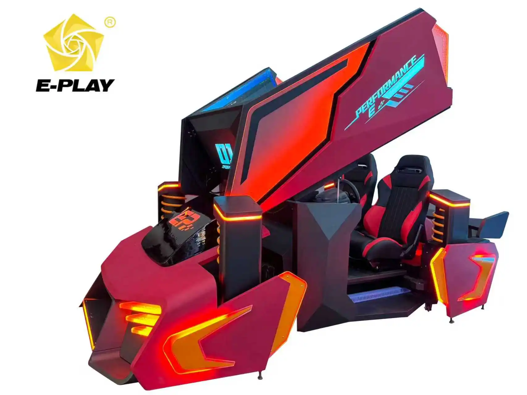 레드 코인 작동식 실내 레이싱 시뮬레이터 아케이드 VR 레이싱 게임기 금속 구조 공항 어드벤처 파크 준비 완료 포함