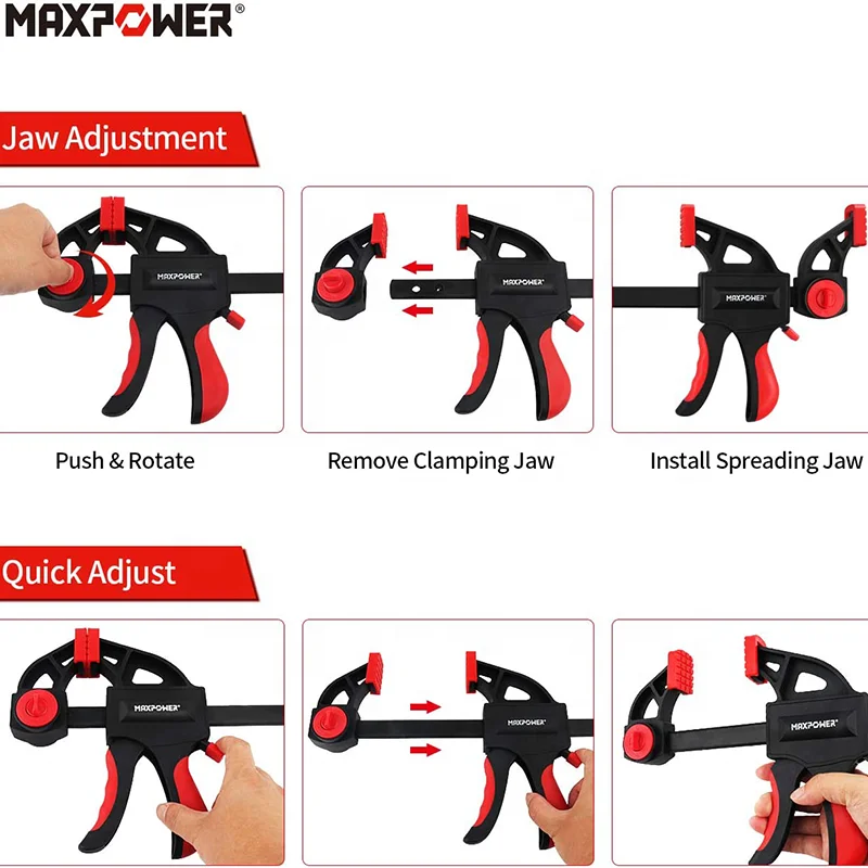 MAXPOWER High Clamping Capacity 19-inch Spreader and 12-inch f bar Clamp