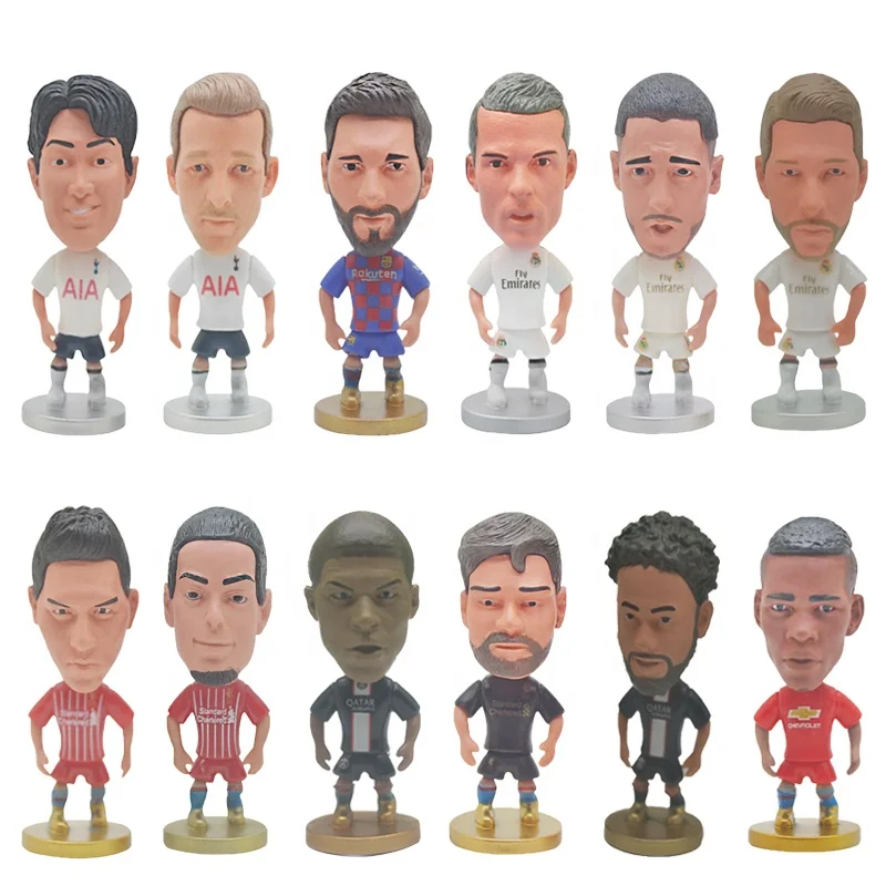 Football Star Player Mini Action Model Messi Ronaldo Mbappe Neymar 6.5cm Removeable Toy Gift For