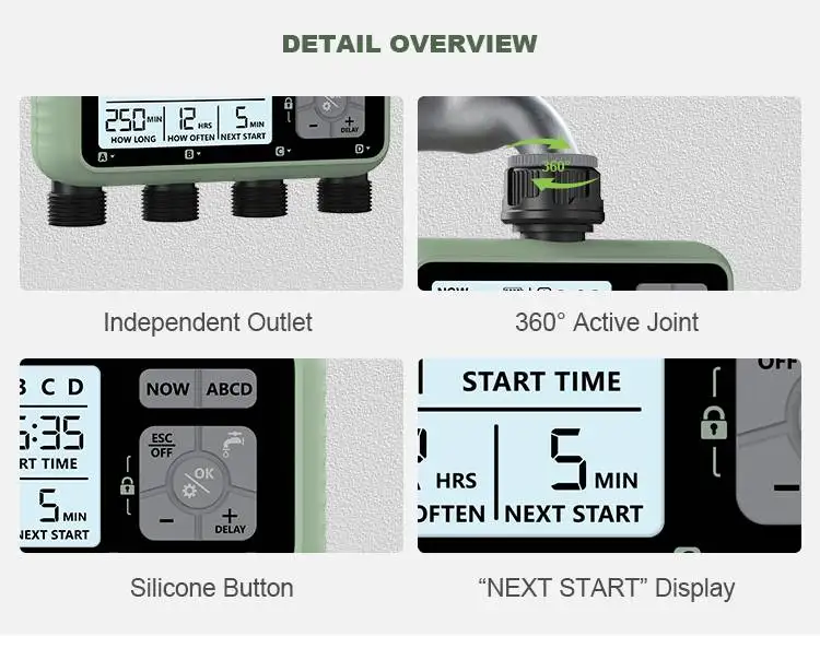 Automatic Four Zone Garden Watering System Timer - Eco-Friendly ...