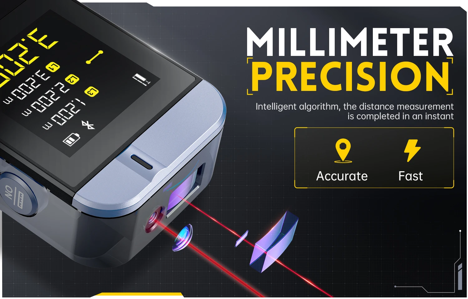 FNIRSI IR40 Smart Laser Rangefinder - Precise Distance Measurement