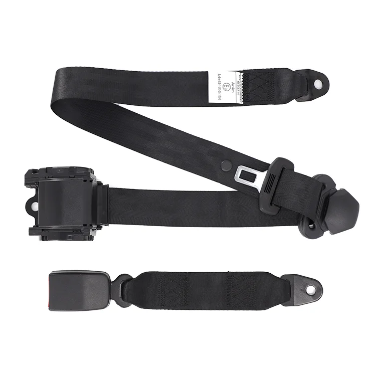 OEM Logo Universal Retractable 3-Point Polyester Nylon ABS Plastic Steel Metal Components Durable Car Safety Seat Belt