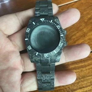 OEM Custom Luxury Watch Accessories Customer Forged Full Carbon Fiber Watch Case Parts Carbon Fiber Watch Bracelet