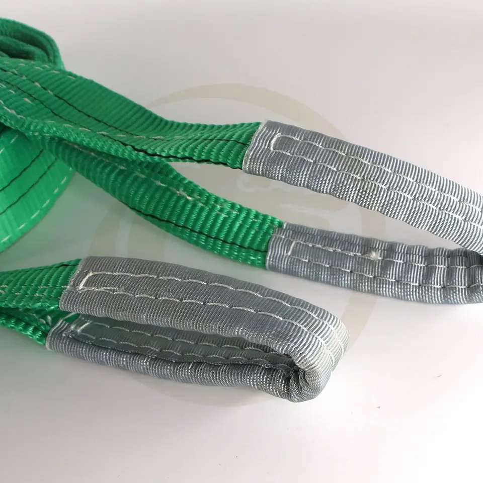 Polyester Soft Webbing Sling Web Belt Container Lifting Sling with Flat Eyes