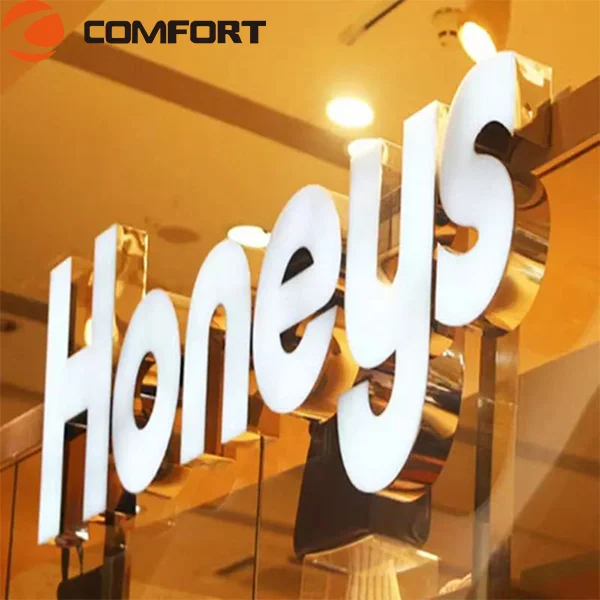Door LOGO Indoor and Outdoor Factory Custom 3D LED Waterproof Boundless Led Singboard Letter Signs Acrylic Neon Light