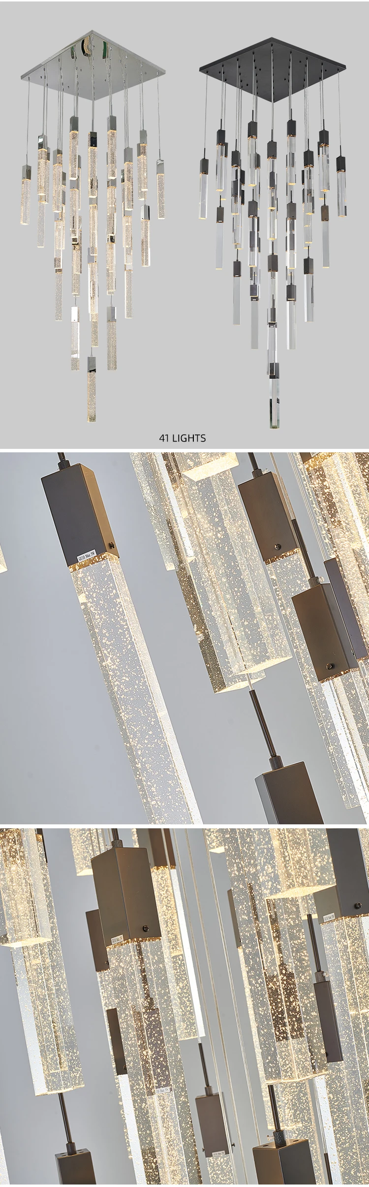 pad801 new product residential decoration chandelier indoor bedroom living room crystal led pendant light  -2