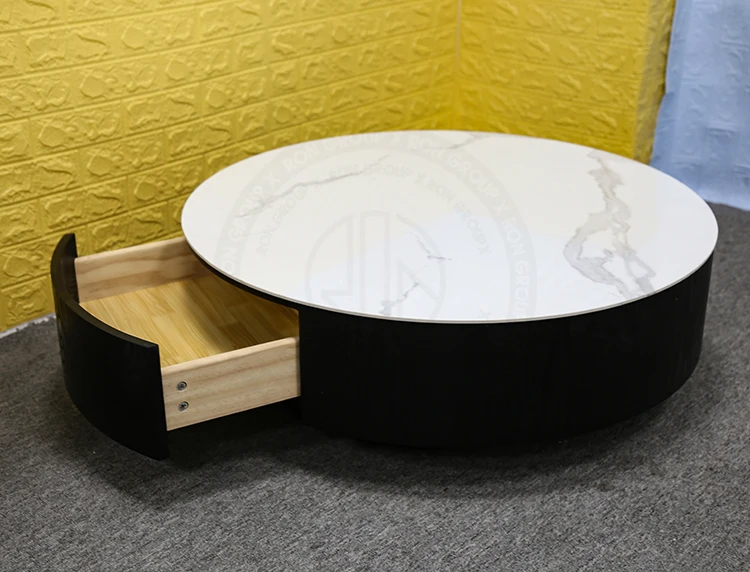 2023 Customized Bedroom Round Side Table Luxury Modern Fiberglass