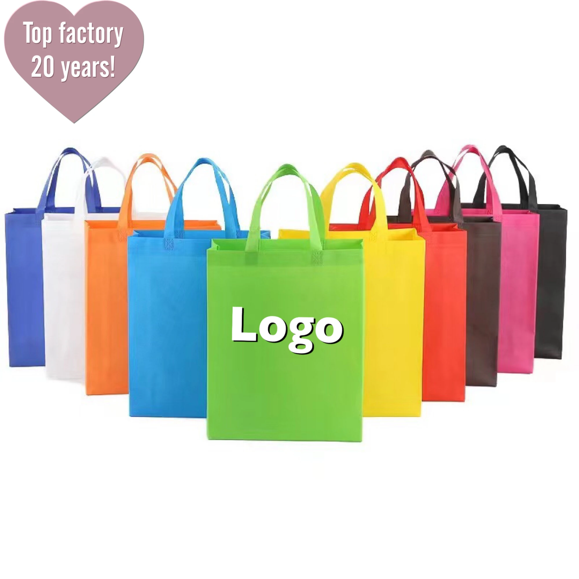 Foldable Non-woven Fabric Shopping Tote Bag pp Laminated Nonwoven Non Woven Fabric Carry Gift Shopping Tote Bag with logo manufacture