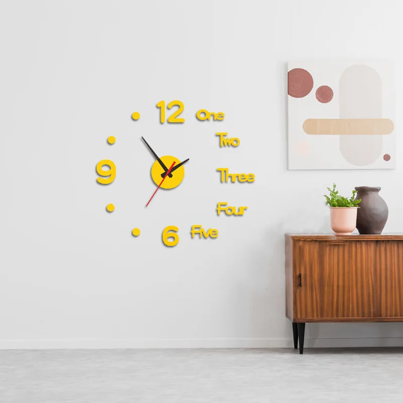 Living Room With Wall Clock Home 