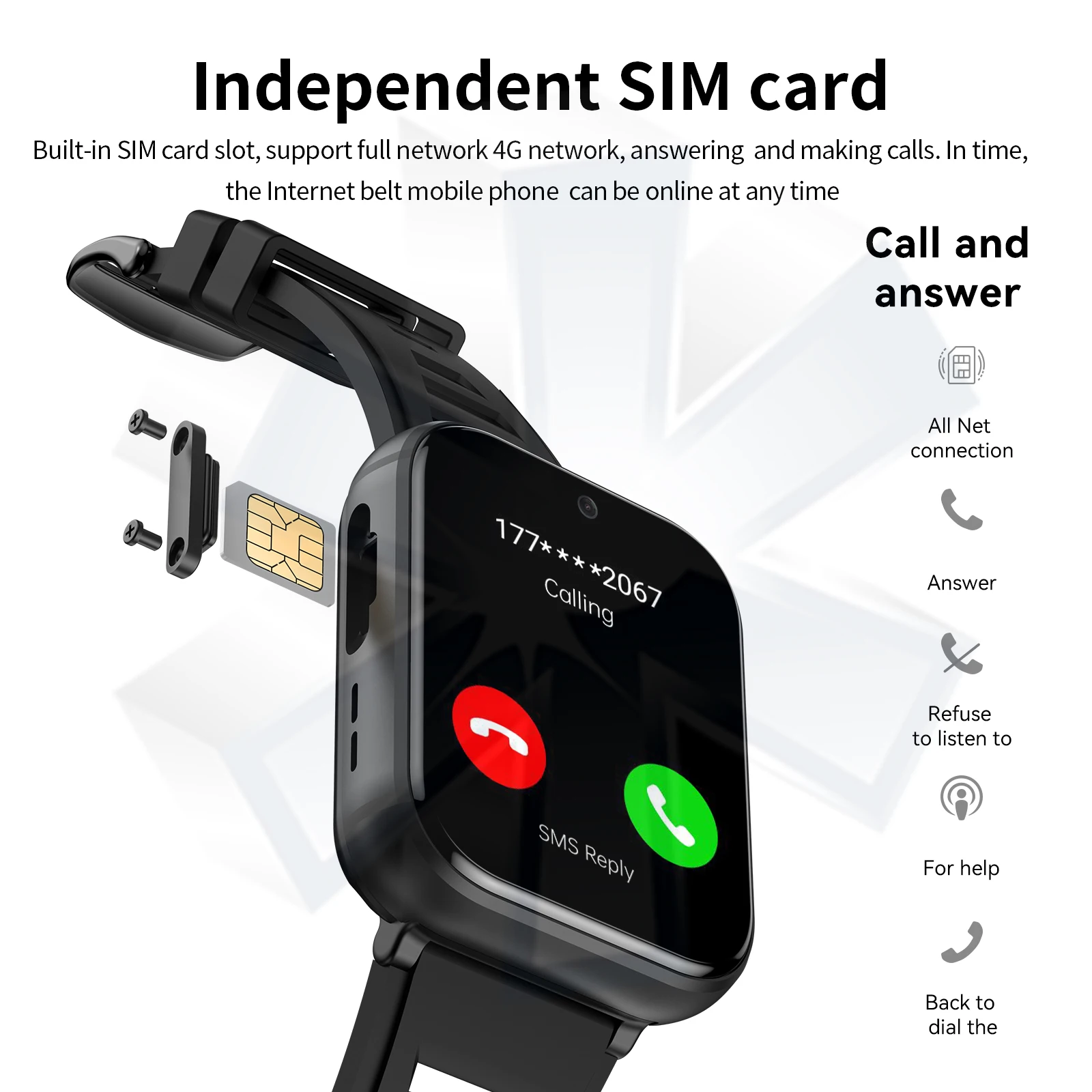 2023 Android Smart Watch 4G Inch Full Round Screen