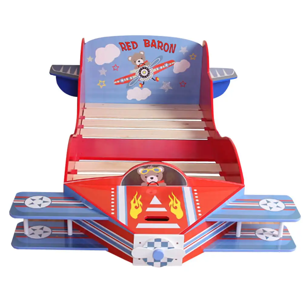 Kinder Garden Wooden Children Indoor Furniture Kids Bedroom Set Plane