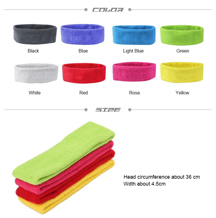Wholesale Colorful Elastic Sport Sweatbands Headband Buy Sport