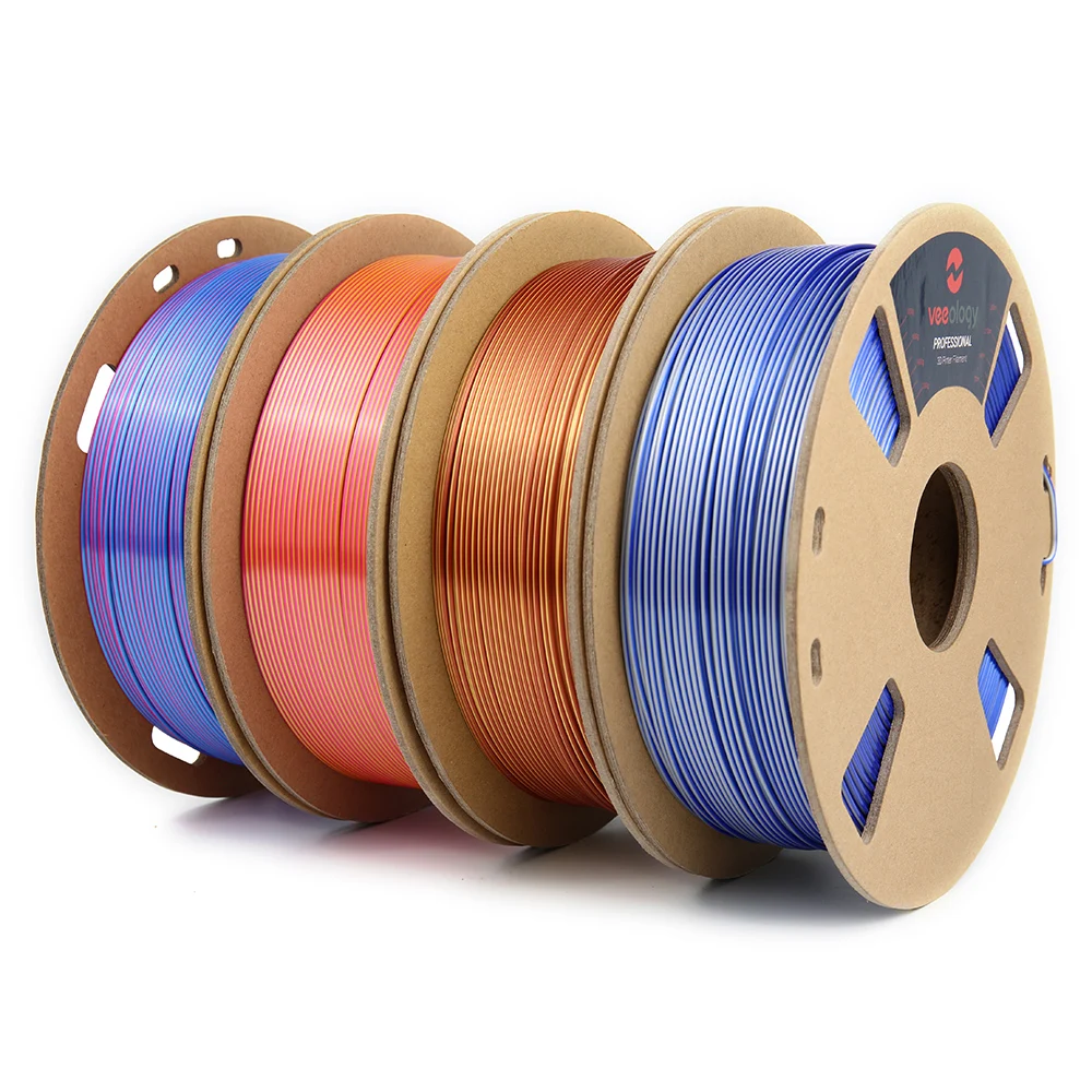 Veeology 2 вида цветов в 1 двойной цвет коэкструзии нити 3D пластиковые стержни волшебный цвет PLA 3d принтеры нити